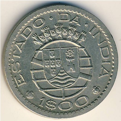 Portuguese India, 1 escudo, 1958–1959