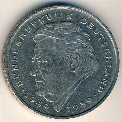 West Germany, 2 mark, 1990–2001