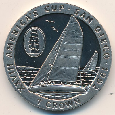 Isle of Man, 1 crown, 1992