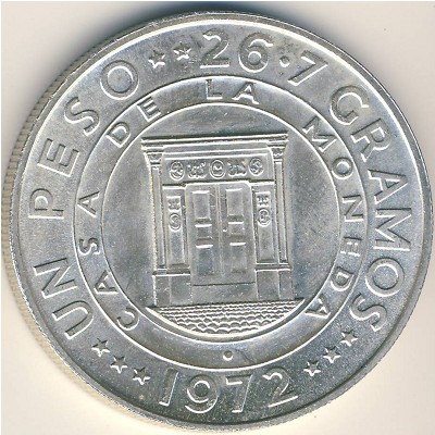 Dominican Republic, 1 peso, 1972