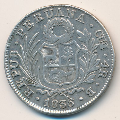 Peru, 4 reales, 1835–1836