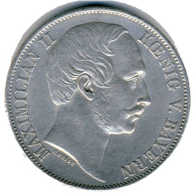 Bavaria, 1 thaler, 1857–1864