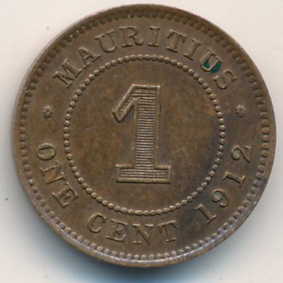 Mauritius, 1 cent, 1911–1924