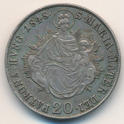 Hungary, 20 krajczar, 1837–1848