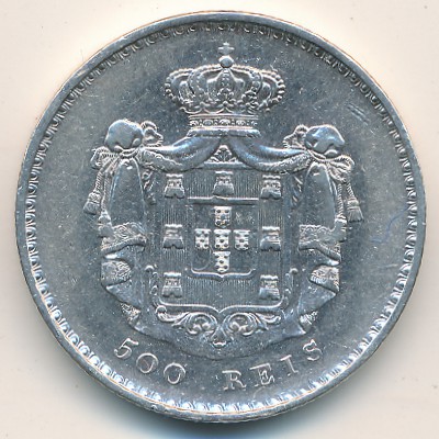 Portugal, 500 reis, 1837–1853