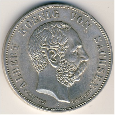 Саксония, 5 марок (1902 г.)