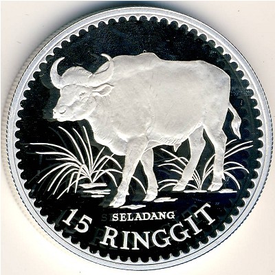 Malaysia, 15 ringgit, 1976