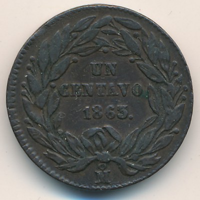 Мексика, 1 сентаво (1863 г.)