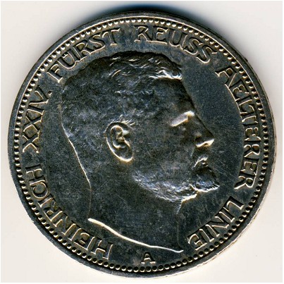 Рейсс-Грейц, 3 марки (1909 г.)
