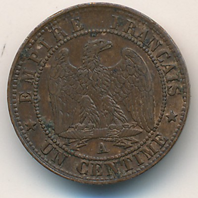 Франция, 1 сентим (1861–1870 г.)