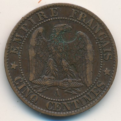 Франция, 5 сентим (1861–1865 г.)