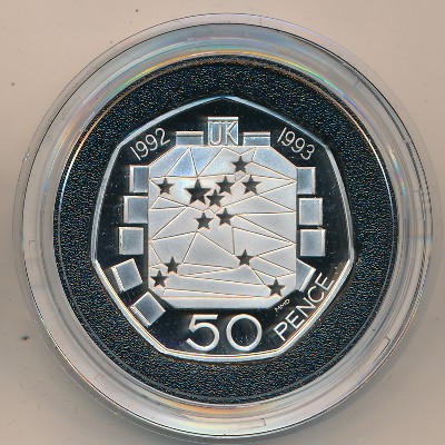 Великобритания, 50 пенсов (1992 г.)