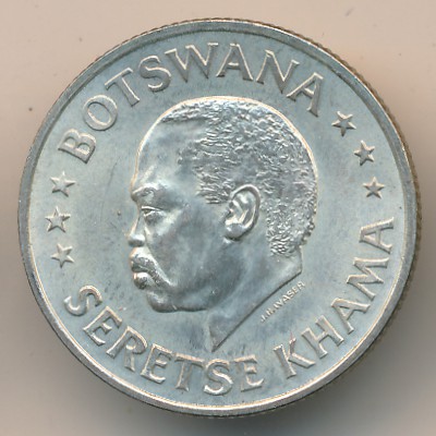 Botswana, 50 cents, 1966