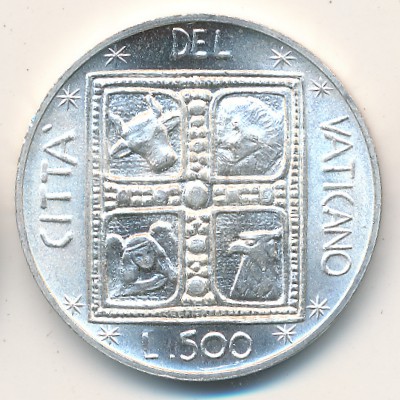 Vatican City, 500 lire, 1977