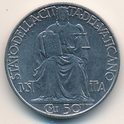 Vatican City, 50 centesimi, 1942–1946