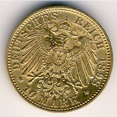 Баден, 10 марок (1890–1901 г.)