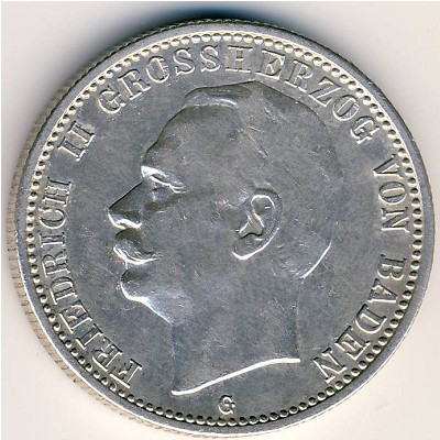 Баден, 2 марки (1911–1913 г.)