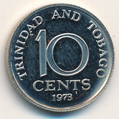 Trinidad & Tobago, 10 cents, 1973
