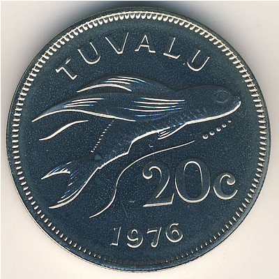 Tuvalu, 20 cents, 1976–1985