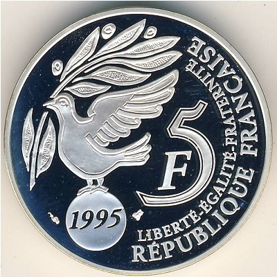 France, 5 francs, 1995