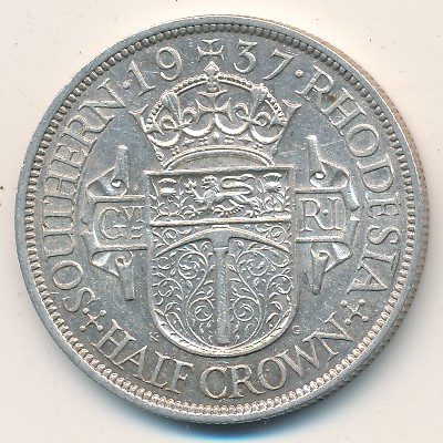 Southern Rhodesia, 1/2 crown, 1937