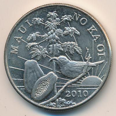 Hawaiian Islands., 2 dollars, 2010
