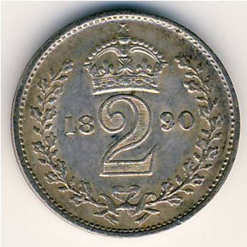 Великобритания, 2 пенса (1888–1892 г.)
