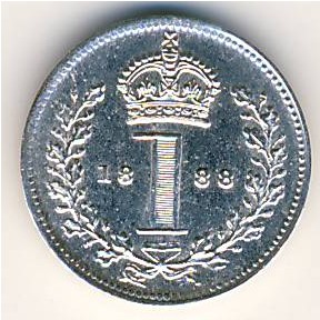 Великобритания, 1 пенни (1888–1892 г.)