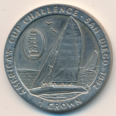 Isle of Man, 1 crown, 1991