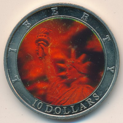 Либерия, 10 долларов (2001–2002 г.)