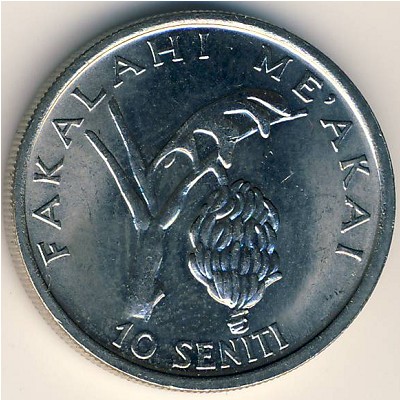 Tonga, 10 seniti, 1981–1996