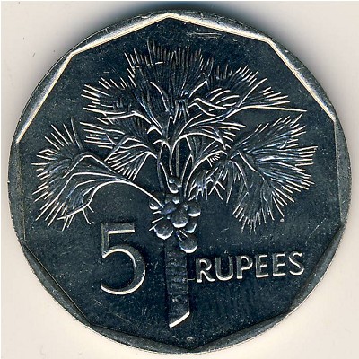 Seychelles, 5 rupees, 1982