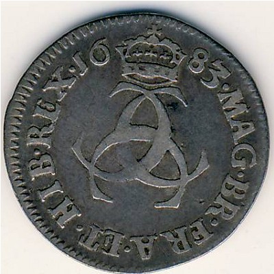 Великобритания, 3 пенса (1670–1684 г.)