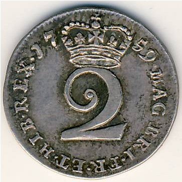 Great Britain, 2 pence, 1729–1760