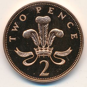 Великобритания, 2 пенса (1985–1992 г.)
