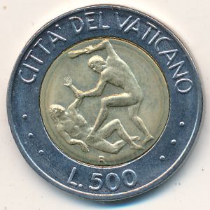 Vatican City, 500 lire, 1995