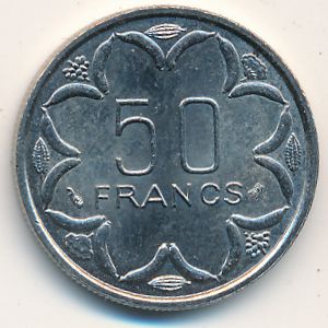 Central African Republic, 50 francs, 1976–2003