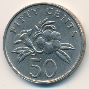 Singapore, 50 cents, 1989–1991