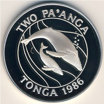 Tonga, 2 paanga, 1986