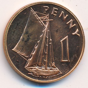 The Gambia, 1 penny, 1966