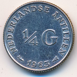 Antilles, 1/4 gulden, 1954–1970