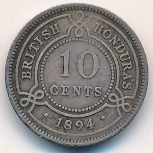 British Honduras, 10 cents, 1894