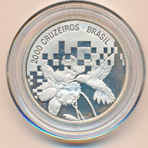 Бразилия, 2000 крузейро (1992 г.)
