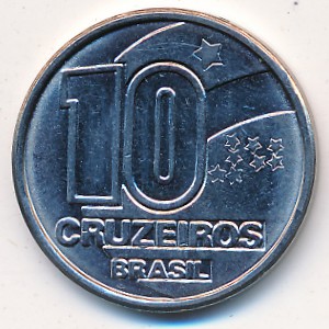 Brazil, 10 cruzeiros, 1990–1991
