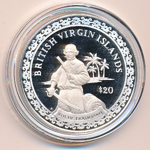 Virgin Islands, 20 dollars, 2000