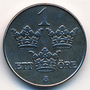 Sweden, 1 ore, 1942–1950