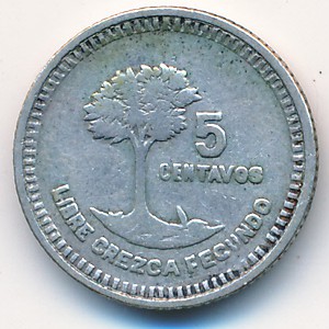 Guatemala, 5 centavos, 1949