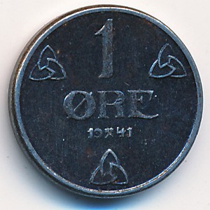 Norway, 1 ore, 1941–1945
