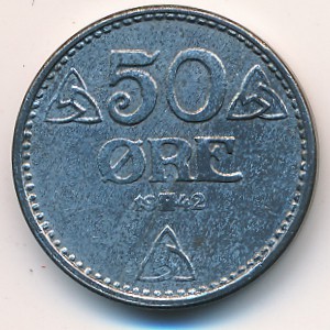 Norway, 50 ore, 1941–1945