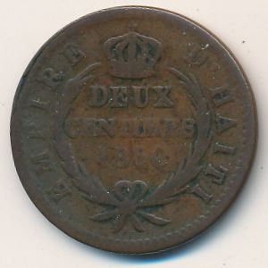 Haiti, 2 centimes, 1850